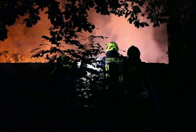 Vollbrand: 100 Meter Hecke brennen in Otterwisch - Die Kameraden bekämpften den Brand teils unter schwerem Atemschutz von mehreren Seiten und konnten den Brand schließlich eindämmen. Foto: Sören Müller