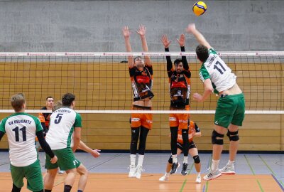Volleyball-Regionalliga: VC Zschopau müht sich zum Heimsieg - Erst im Laufe des Spiels steigerten sich die Gastgeber. Foto: Andreas Bauer