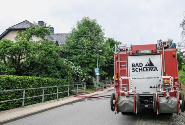 In Schneeberg kam es zu einem Feuerwehreinsatz. Foto: Niko Mutschmann
