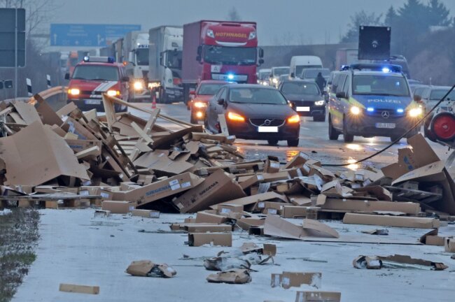 Auf der A4 kam es zu einem schweren Unfall. Foto: Andreas Kretschel