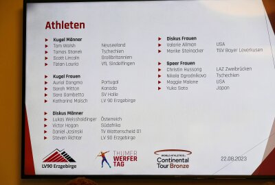 Von der WM direkt zum 20. Thumer Werfertag - Zum Teilnehmerfeld gehören viele Starter, die schon bei Olympischen Spielen und Weltmeisterschaften erfolgreich gewesen sind. Foto: Andreas Bauer