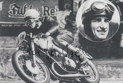 Vor 70 Jahren erster Motorrad-WM-Lauf in Deutschland - ... und Rudi Felgenheier gab es 1952 zwei Heimsiege. Foto: Archiv Thorsten Horn