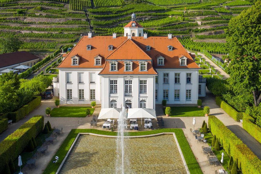 Schloss Wackerbarth ist eines der bekanntesten Weinguts im Elbtal. 