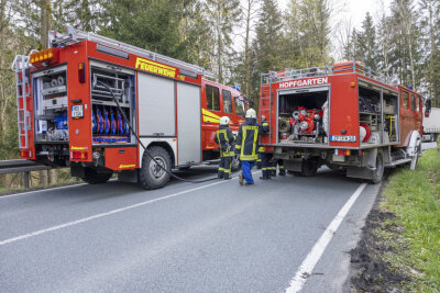 Schwerer Verkehrsunfall auf der B101. Foto: Bernd März