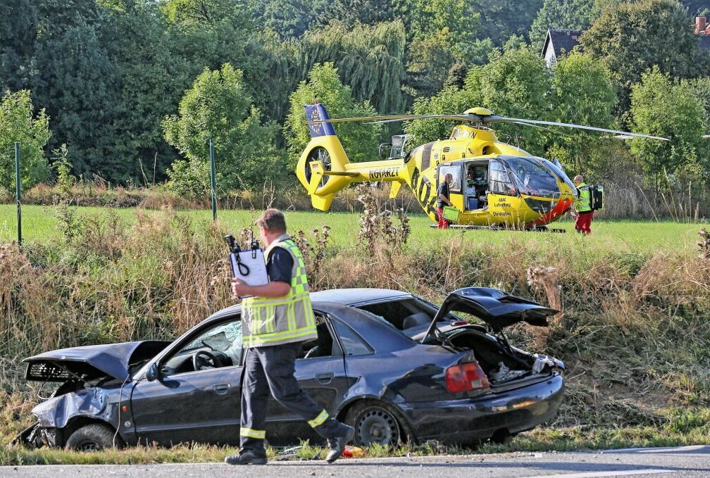 In Weidensdorf kam es zu einem Verkehrsunfall. Foto: Mike Müller
