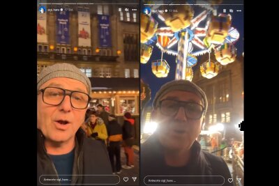 Hans Sigl war vor seiner Lesung auf dem Chemnitzer Weihnachtsmarkt und lobte ihn auf Instagram.