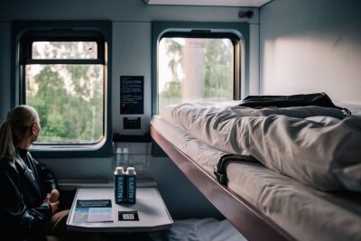 Weite Zugreisen durch Europa - vieles ist machbar - Komfort, der seinen Preis hat: ein eigenes Schlafabteil im Nachtzug.