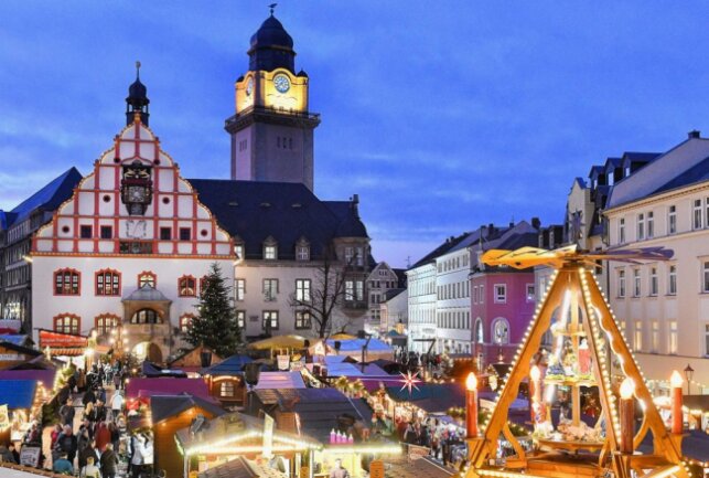 Der Weihnachtsmarkt Plauen soll 2021 mit einem speziellen Corona-Konzept realisiert. Foto: Andreas Wetzel/Stadt Plauen/Archiv