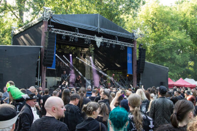 WGT 2023: Konzertresümee mit einzigartigen Momenten - Thyrfing traten am Sonntag im Heidnischen Dorf beim WGT 2023 auf.