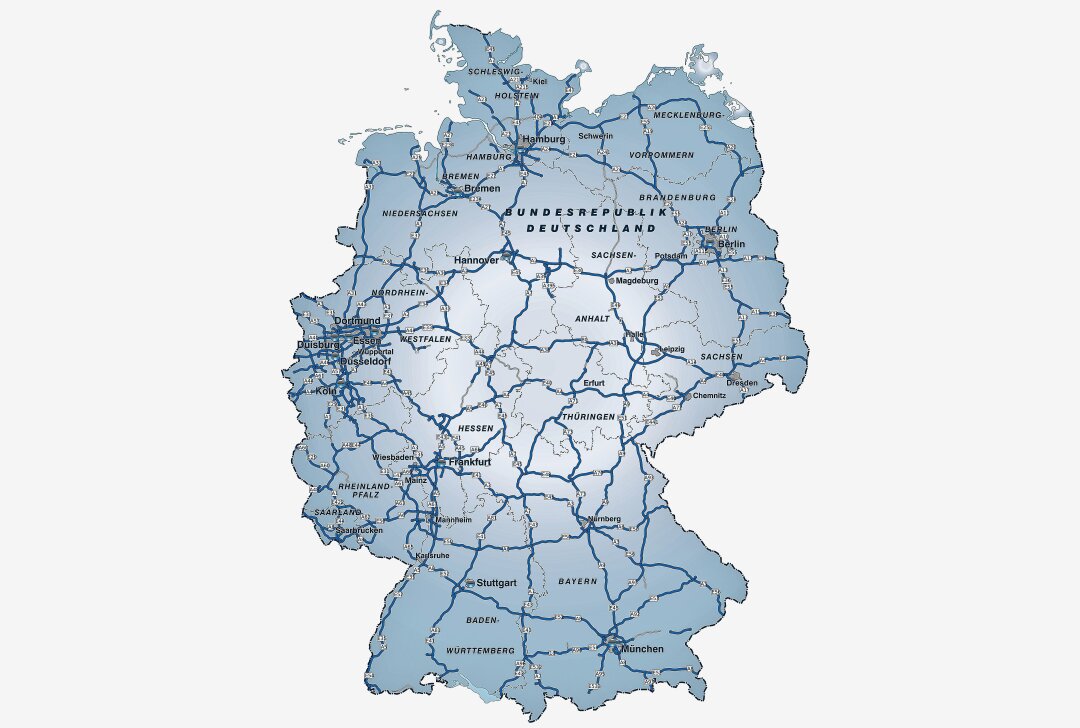 Wie funktioniert eigentlich die Nummerierung deutscher Autobahnen? - Das Autobahnnetz in Deutschland. Foto: Adobe Stock