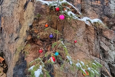 Winterwunderland: Christbaumlehrpfad lädt zur Wanderung durch Mittelsachsen - Geschmückte Weihnachtsbäume laden zur Winterwunderwanderung ein. Foto: Maik Bohn