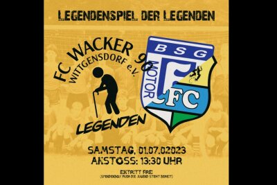 Wittgensdorfer Kicker feiern großes Vereinsjubiläum mit De Randfichten und dem CFC - Der FC Wacker Wittgensdorf feiert vom 30. Juni bis 2. Juli großes Vereinsjubiläum.