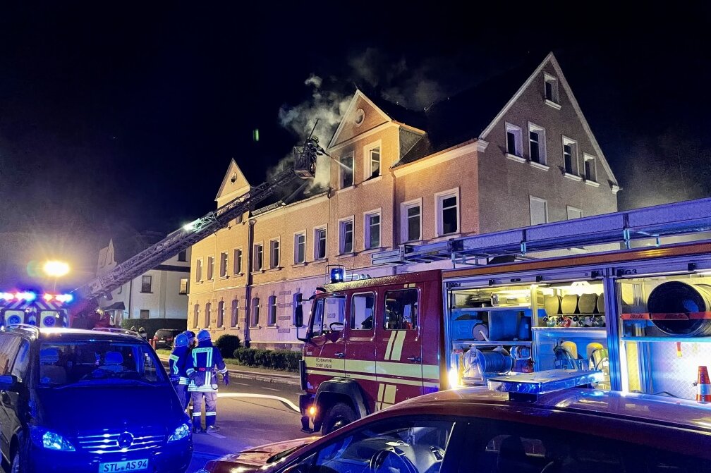 Schwerer Wohnhausbrand in Lugau.