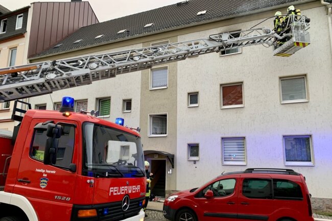Wohnungsbrand in Aue - 