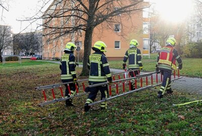 Wohnungsbrand in Gablenz: Frau schwer verletzt - Wohnungsbrand am Chemnitzer Sachsenring. Foto: Harry Härtel