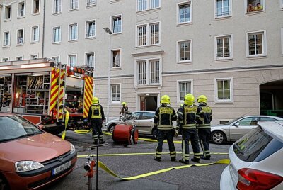 Wohnungsbrand: Inhaberin kommt mit Schreck davon - Wohnungsbrand in Chemnitz. Foto: Harry Härtel