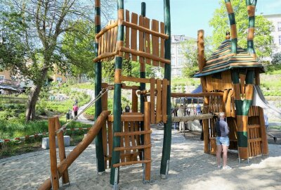 Zschoapuer Seminargarten bereichert auch die Kultur - Bei den Kindern erfreute sich der neue Spielplatz großer Beliebtheit. Foto: Andreas Bauer
