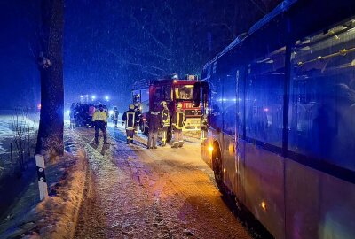 Zschorlau: PKW kommt von Fahrbahn ab und kollidiert mit Baum - Auf der Hauptstraße zwischen Zschorlau und Burkhardtsgrün kam es am Sonntagabend zu einem Unfall. Foto: Daniel Unger