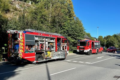 Zum Brandort fuhren die Feuerwehren aus Schwarzenberg, Hauptwache; Erla-Crandorf; Heide und Sachsenfeld.Foto: Daniel Unger