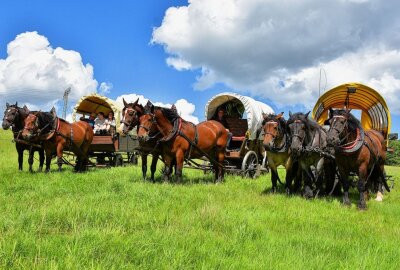 Zweite Erzgebirgische Bierroute geht erfolgreich zu Ende - Die Kutschen "on tour". Foto: Maik Bohn