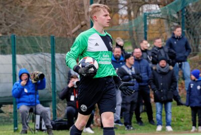 Zwickau zieht ins Sachsenpokal-Halbfinale ein! - Fortuna- Torwart Jonas Hähner. Foto: Harry Härtel