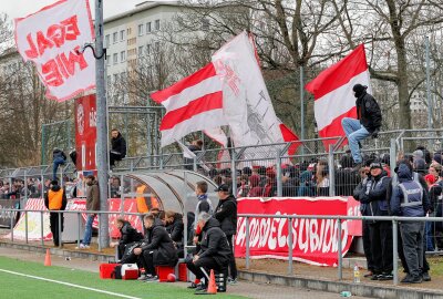 Zwickau zieht ins Sachsenpokal-Halbfinale ein! - Zwickauer Fans. Foto: Harry Härtel